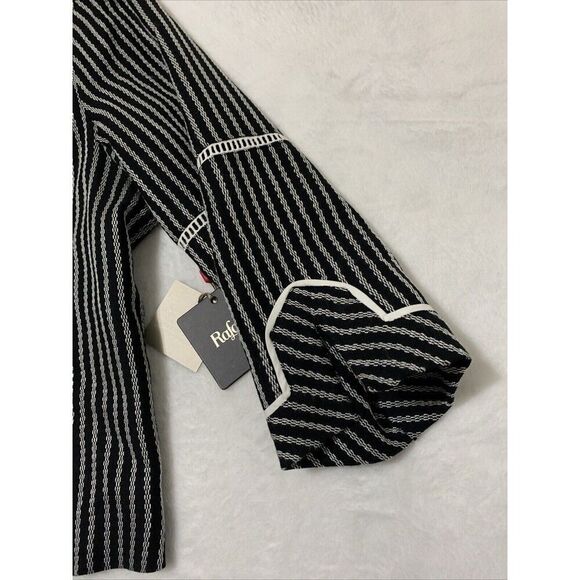 Rafaella Striped Woven Textured Boho Black Pink Blazer Jacket Women’s Sz XL, NWT - Picture 6 of 13